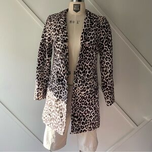 H&M Leopard Print Coat Size 4 | Kate Moss 90s Style Supermodel  Animal Print
